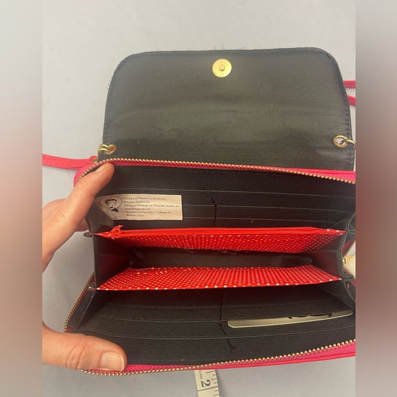 Betty Boop Crossbody Wallet Purse – Red & Black - Picture 7 of 8